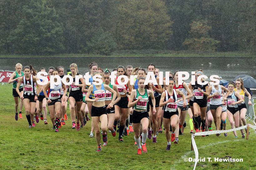 Womens under-17s, National Cross Country Relay Champs., Berry Hill Park, Mansfield.  Photo: David T. Hewitson/Sports for All Pics